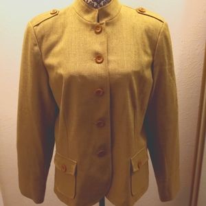 Kiwis Green tweed Military Style Jacket